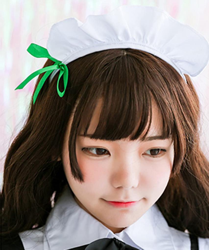 Milky Time Maid Costume, Classic Style, Short Sleeves, Knee-Length, Long, Halloween, Classic 3-Piece Set