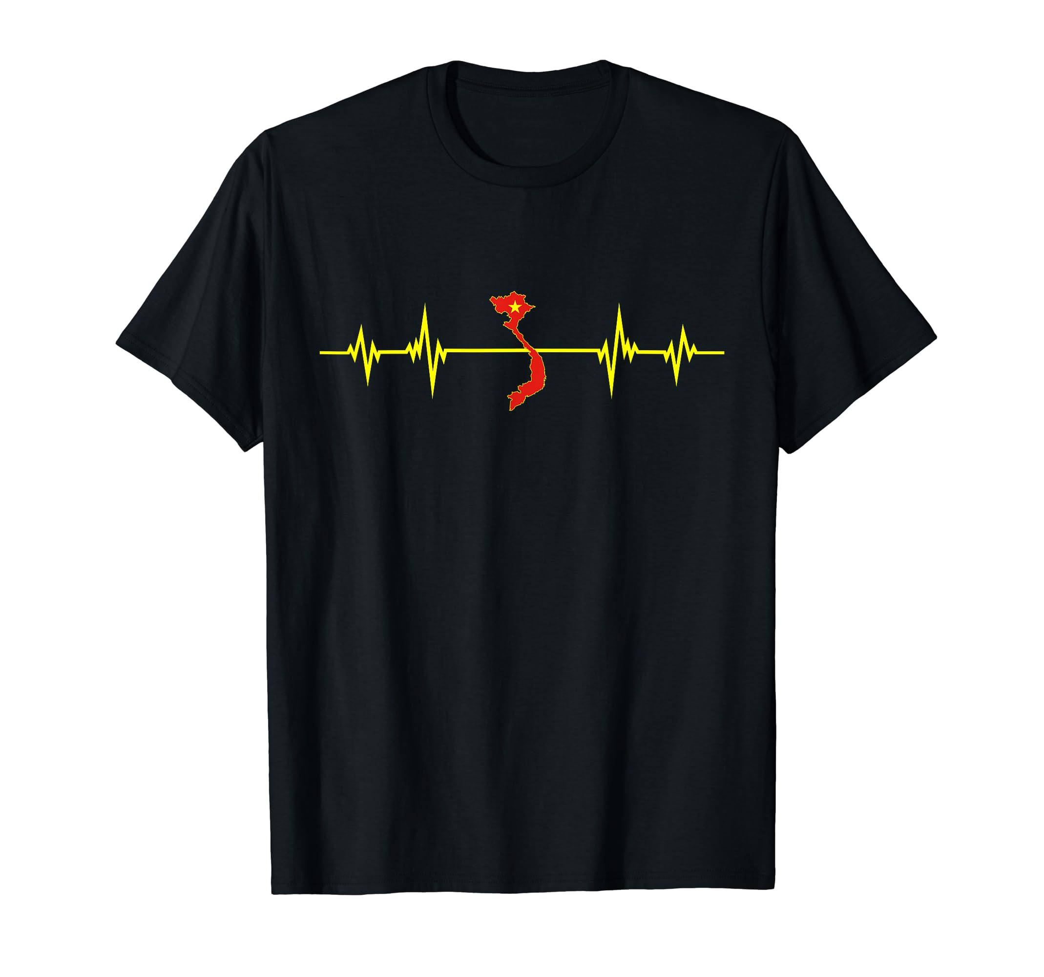 

Heartbeat Design Vietnam Flag Vietnam T-Shirt чорний