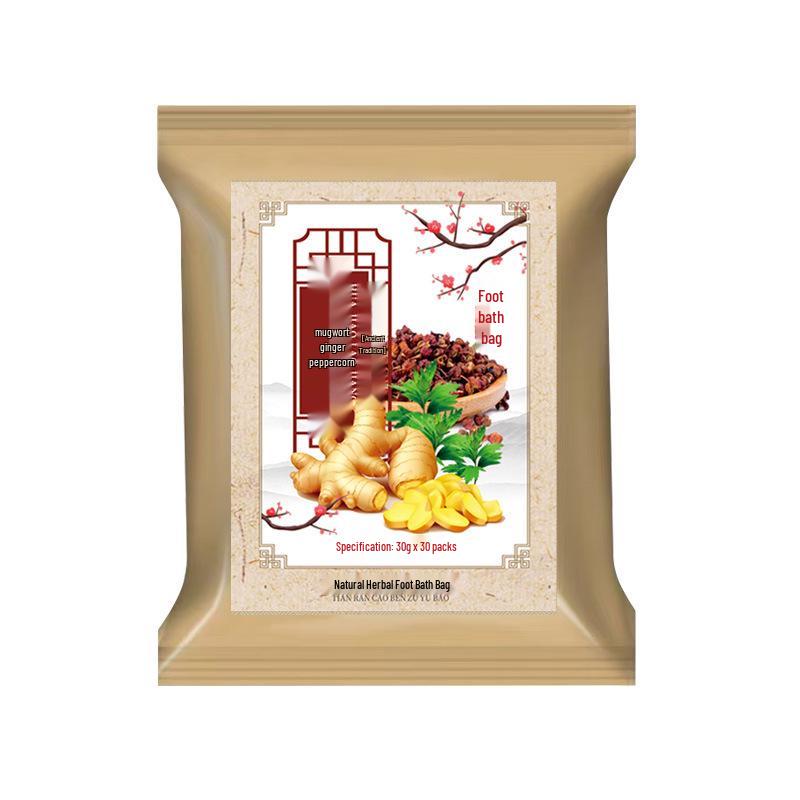 Twenty-Four Herbs Foot Soak Bag with Mugwort & Sichuan Pepper: Medicinal Bath To Dispel Cold