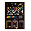 With Wooden Pen Rainbow Scratch Book Colorful Glitzy Paper Note Color Drawing Paper  Kids Gift