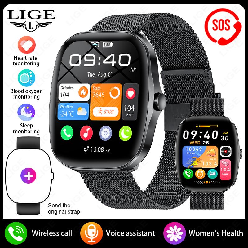 Smart Watch For Women Full Touch Screen Bluetooth Call Waterproof Watches Sport Fitness Tracker Smartwatch Lady Reloj Mujer