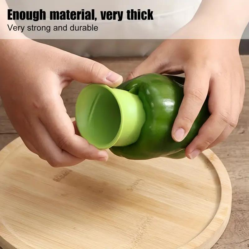 2in1 Kitchen Seed Remover Pepper Chili Bell Jalapeno Corer Seed Remover Green Pepper Chilli Cutter Corer Slicer Fruit Peeler Kitchen Utensil