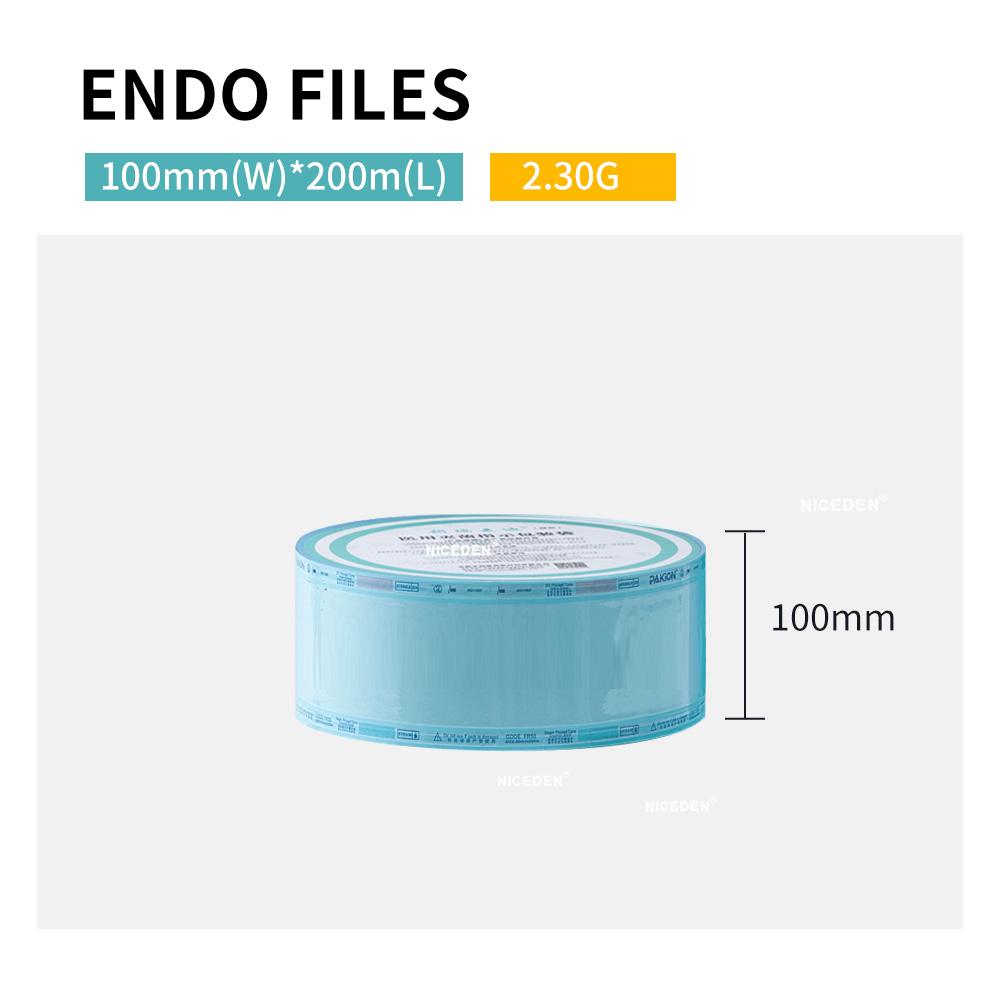 Niceden 14 Inches Hot Selling Medical Devices Packaging Pouch Dental Steam Eto Autoclave Heat Sealing Sterilization Flat Rolls Reel
