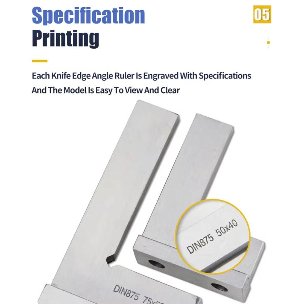 90 Degree Carpentry Ruler Stainless Steel Square Angle Ruler Simple Woodworking Measuring Tool