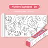 DIY Coloring Painting Paper Pastable with Pencil Picture Scroll Long Roll Safe Decompression Painted Toys for Kids Birthday Gift
