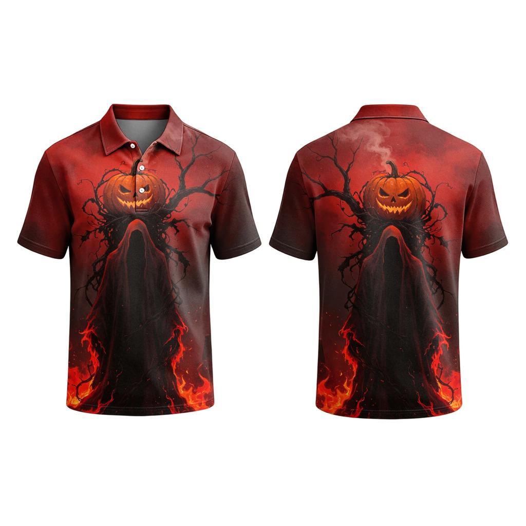 Men's Halloween Printed Short Sleeve T-Shirt for Casual Daily Wear