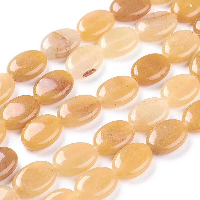 Fashewelry 20pcs Natural Carnelian Gemstone Beads 18x13mm Flat Oval Healing Crystal Loose Stone Beads for Jewelry Necklace Bracelet Earring Craft,