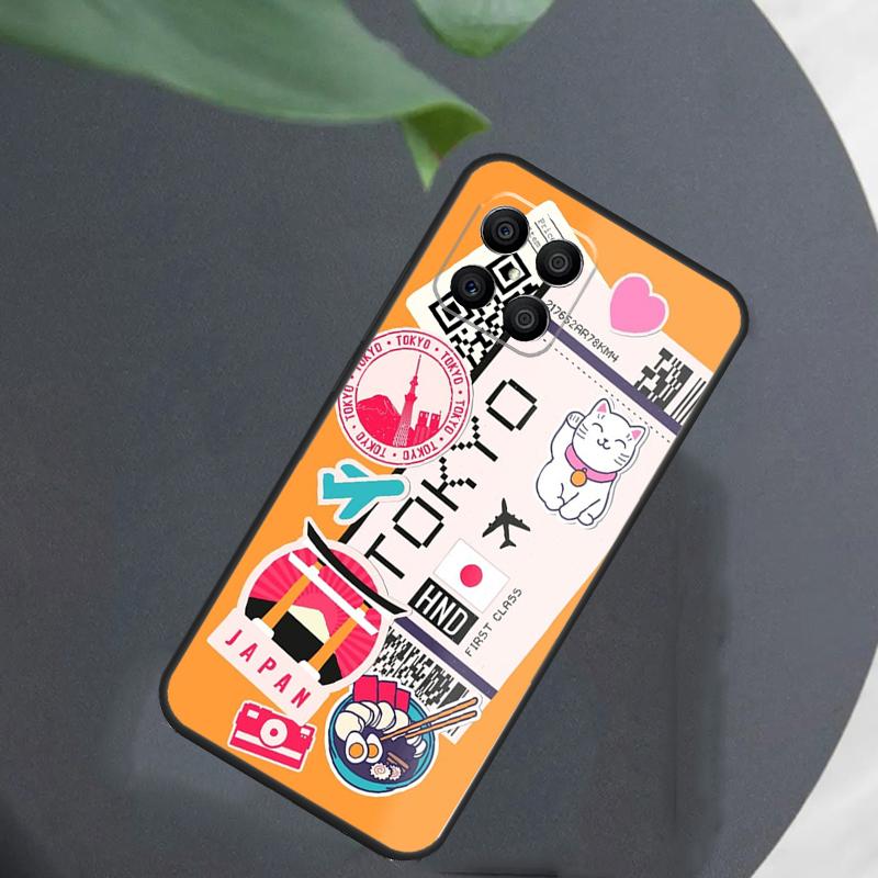 New York TOKYO Traveltickets Case For Honor Magic 8 7 6 5 Pro Cover For Honor X9c X9b X9a X8a X8b 50 70 90 200 400 Lite