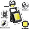 Tragbare Schlüsselanhänger-Taschenlampe Leistungsstarkes Arbeitslicht Multifunktionale Campinglampe USB Wiederaufladbare LED Mini-Taschenlampe mit Magnet