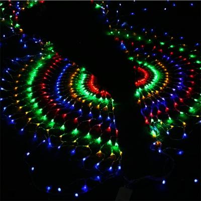 Festival 3.2*0.6M 420LED 3 Peacock String Lights Outdoor Mesh Net Led Fairy Lights Christma Wedding New Year Decor Garland Lamp
