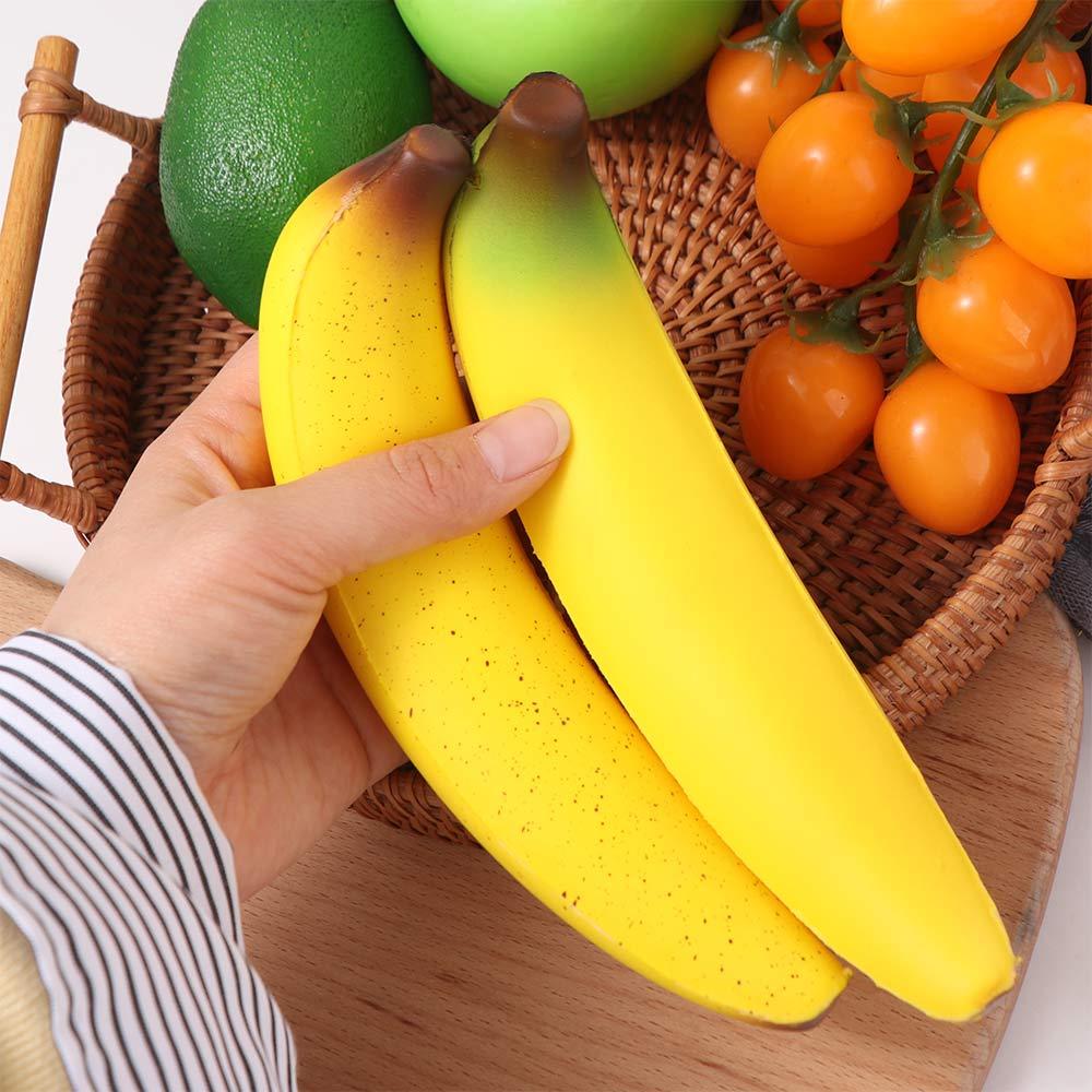 2pcs Kneading Banana Squeeze Toy Slow Rebound Pinch Decompression Toy  Practical Jokes