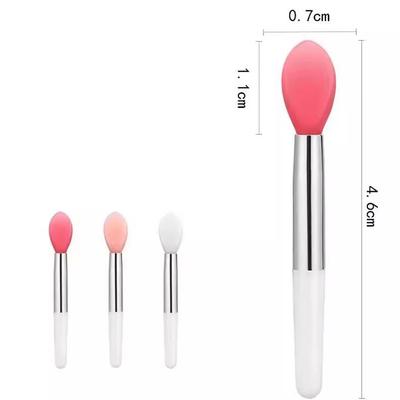 Silicone Glitter Eyeshadow & Lip Brush: Soft Bristle Applicator for Lip Gloss, Mask, and Portable Mini Lipstick Application