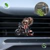 2D Flat Motorcycle Girl Car Vent Clip Decorative Diffuser (fragrance Not Included), Car Interior Decoration, Aromatherapy Clip,ideal for Holiday Gifts