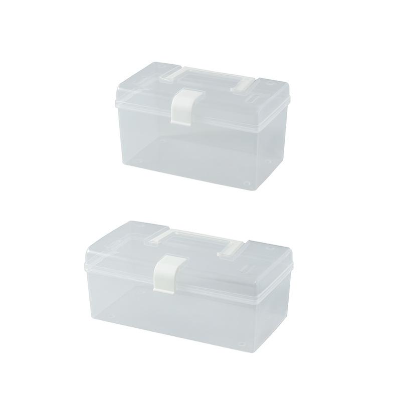 Household Transparent Storage Box Desktop Plastic Organizer Portable Storage Box Small Box Organizer Box Medicine Box Organizer Box