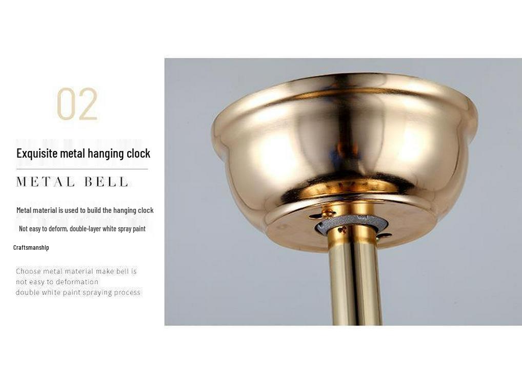 European-Inspired Crystal Chandelier Ceiling Fan with Smart Inverter and Invisible Design for Living, Dining, & Bedroom