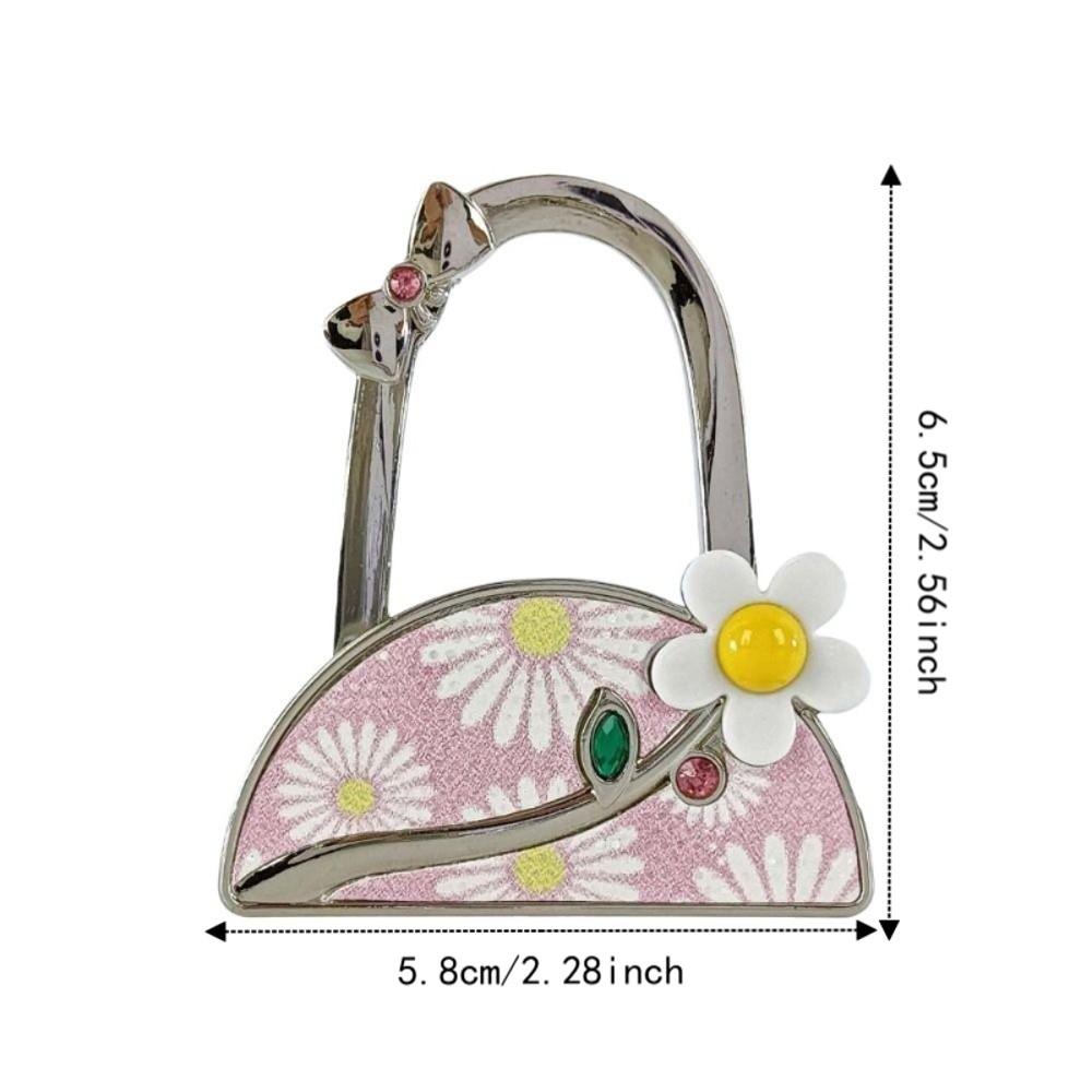 Flower Design Handbag Hanger for Women Portable Table Hanger Pretty Purse Hanger  for Table