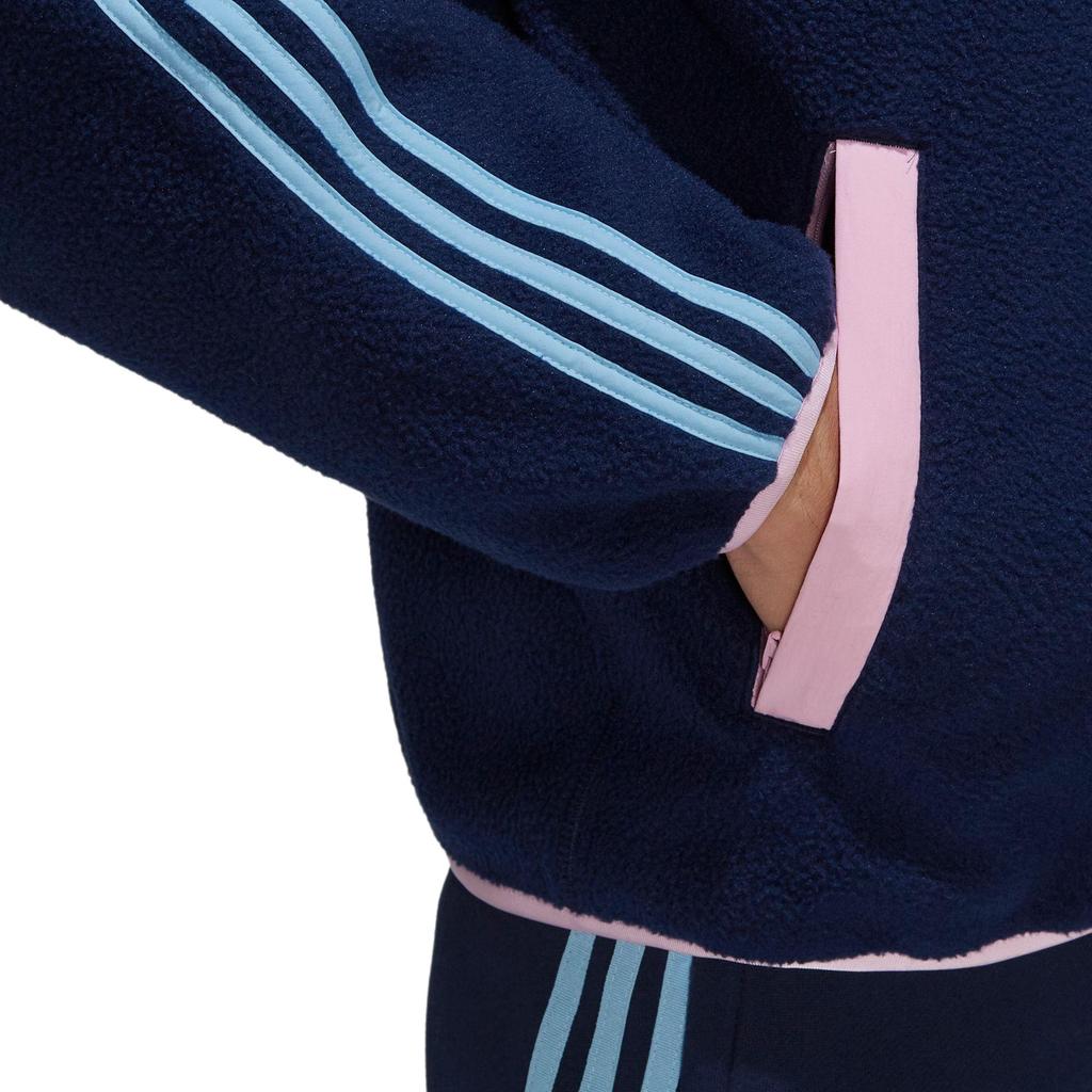 adidas Spalvų blokų logotipas priekinė kišenė Sportinis švarkas Vyriškas švarkas Mėlynas HF4040