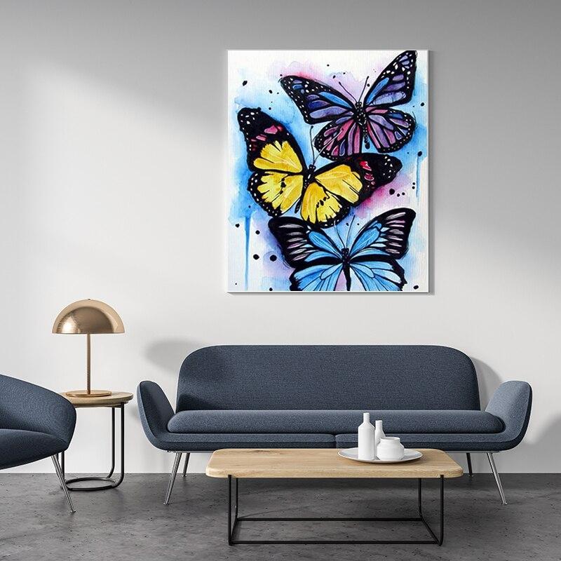 DIY 5D Diamond Painting Full Round Drill Color Butterfly Diamond Art Embroidery Animal Cross Stitch Resin Home Decor Gift