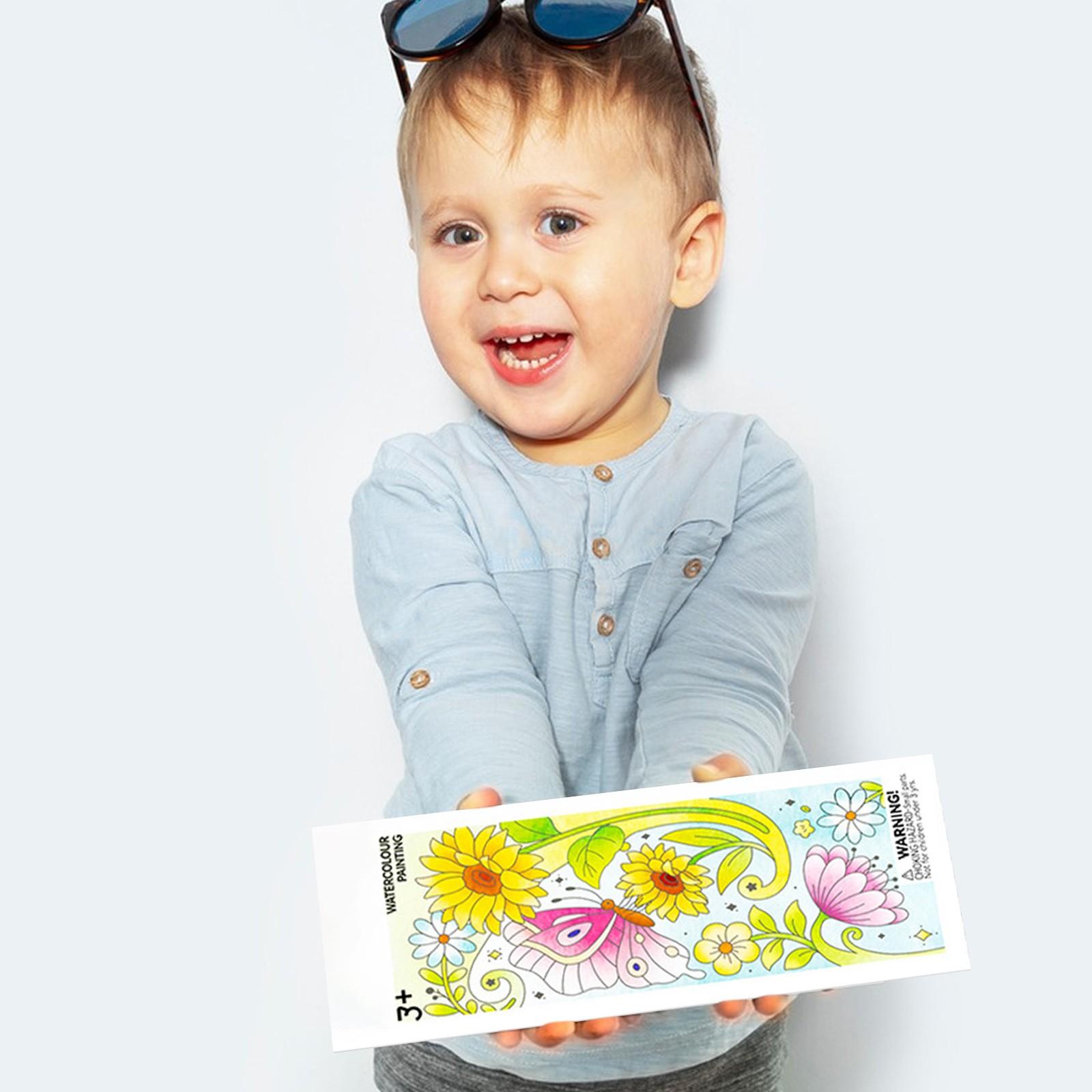 

Акварельная иллюстрированная книга для детей 4-8 лет, карманная акварельная иллюстрированная книга Искусство и творчество для малышей, набор акварельных книг One Size