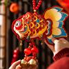 Chinese New Year Decoration Horse Fish Hanging Ornament Auspicious Symbols Blessing Bag for Wall Car Home Decor
