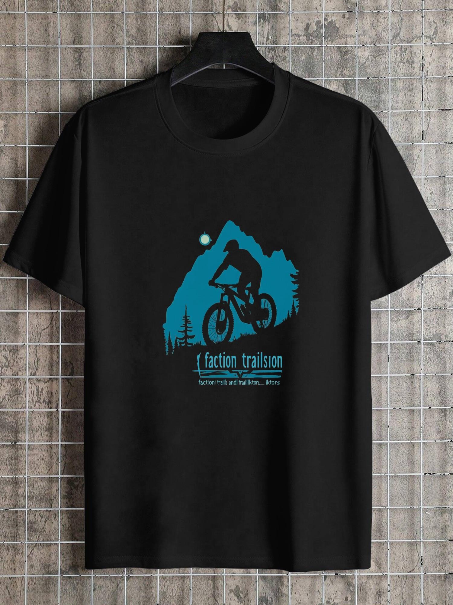 

1pc mountain bike silhouette futuristic logo T-shirt S