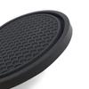 Car Drink Holder Coasters, Silicone, Black, Simple Design, Non-Slip, Approx. 70mm Diameter, Set of 4, Sparkling Round Design, CSTR-003