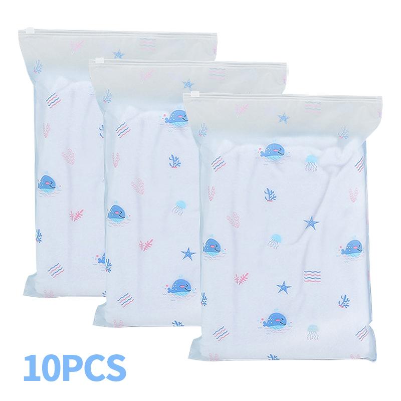 10pcs Travel Ziplock Storage Bag for Clothes Waterproof Packaging Bag Underwear Organzier Shoes Zipper Pouch Closet Organizer