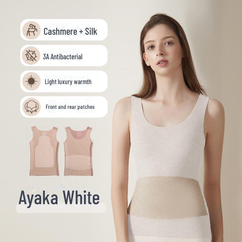 Silk Cashmere Women's Seamless Velvet Thermal Vest Top