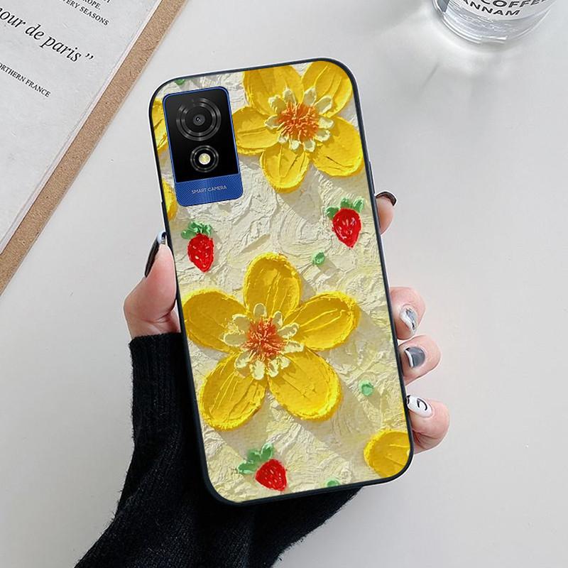 For TCL 501 Case Fashion Soft Silicone Back Cases for TCL 501 T433D Phone Cover TCL501 etui Fundas