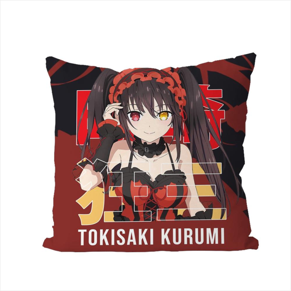 

Tokisaki Kurumi Pillow Case For Car Sofa Decorative Home Doublesided Print Plush Square Throw Pillow Cushion Cover 30x30cm