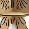 Butterfly Corner Shelf, Wall Organizer, Decorative Floating Wooden Suitable for