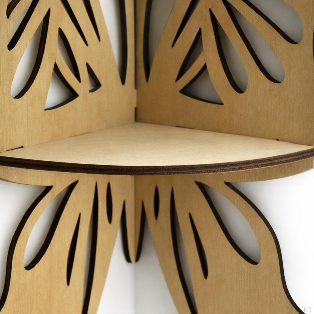 Butterfly Corner Shelf, Wall Organizer, Decorative Floating Wooden Suitable for