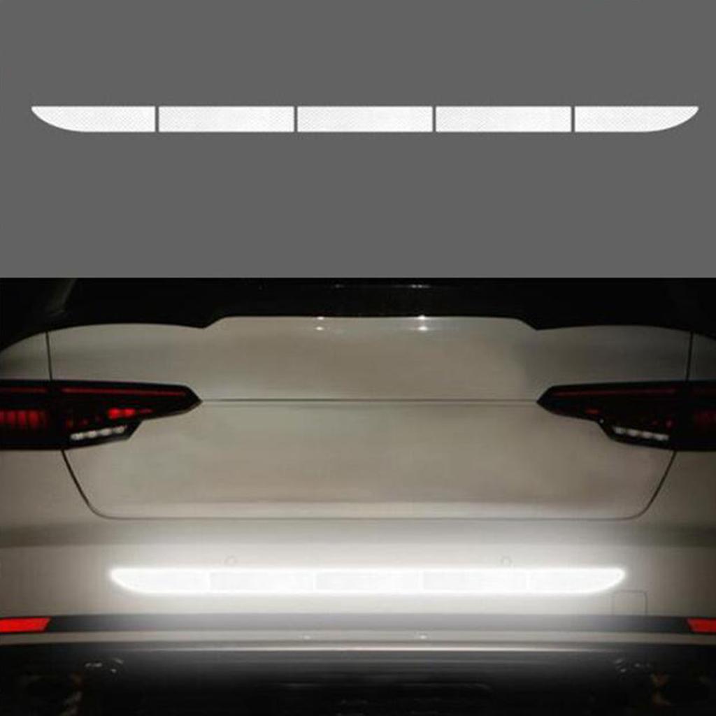 Car Reflective Sticker Car Trunk Adhesive Sticker Car Tailgate Trim Sticker Reflection Warning Decal Easy Installation