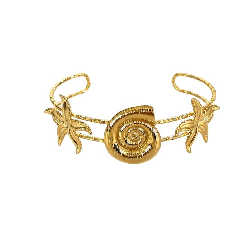 Öffnungsbare Sommer Strand Thema Seestern Muschel Anhänger Armschmuck Edelstahl Verstellbares Armband für den täglichen Gebrauch