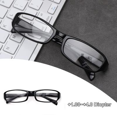 Ultra Light Square  Frame Reading Glasses Unisex Magnifying Presbyopic Eyeglasses Women Men Vision Care Diopter +1.00~+4.00