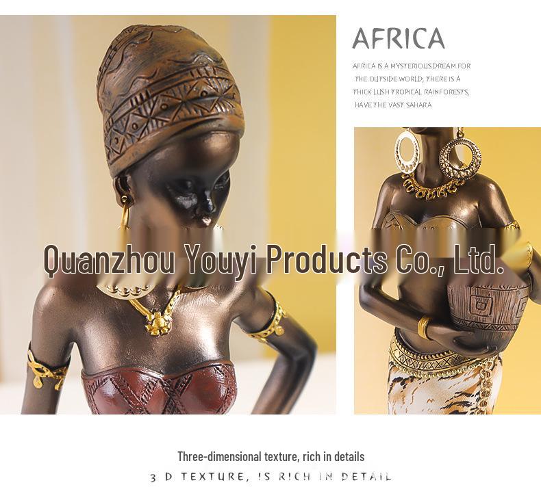 African Tribe Retro Black Woman Ornaments for Home Decor