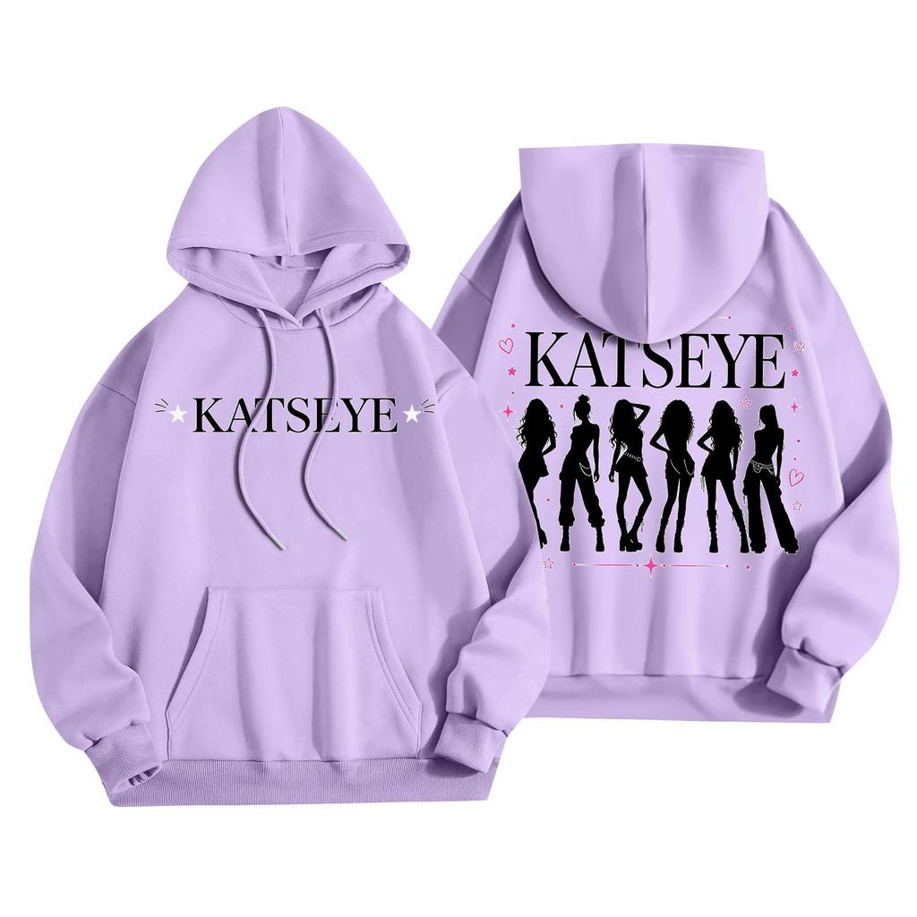Unisex Lightweight Long-Sleeve Printed Hooded Pullover Sweatshirt
