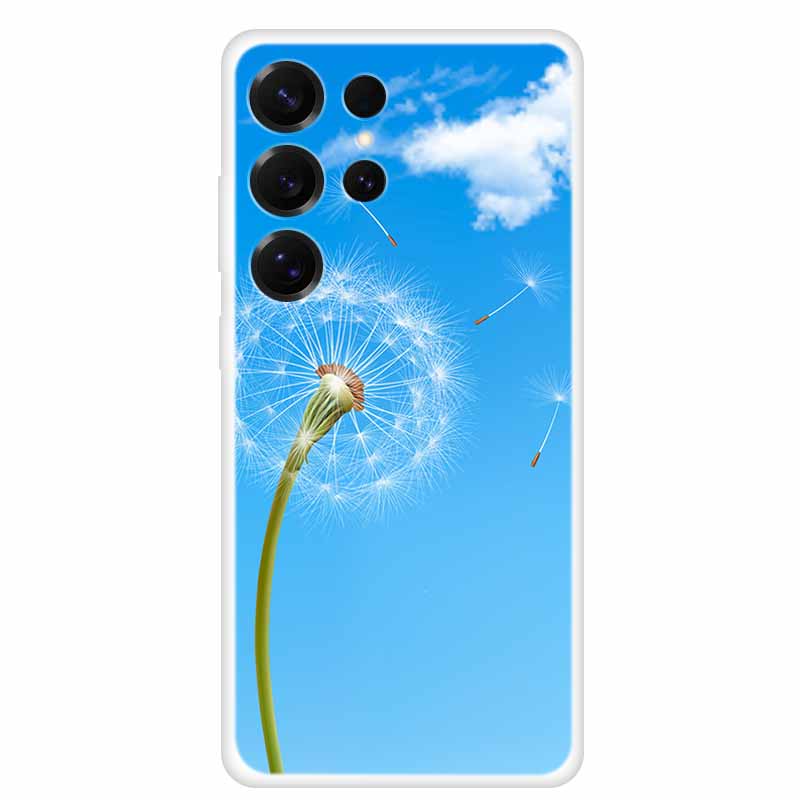 For Samsung Galaxy S26 Ultra Clear Funda Soft TPU Silicone Phone Case S 26 Ultra Cover Transparent Bumper Fashion Flower Lovely