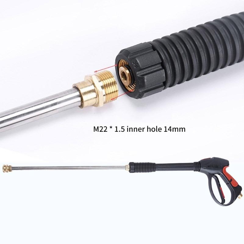 2Pcs Pressure Washer Extension Wand Extension Lances Curved Extension Rod 1/4inch Quick Connection Washer Elbow Rod Water
