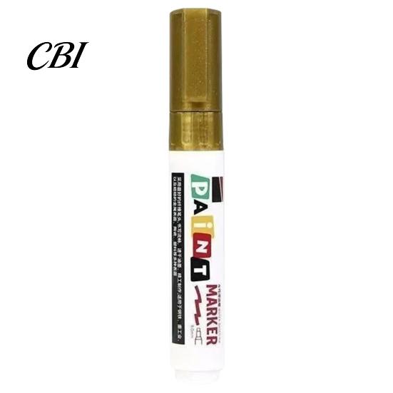 Stahl- und Steinmarker 12 Farben Flachspitzer Farbstift, Ölbasierter Breitstift für Metall Reifen Glas Keramik Leder, Wasserdicht Schnelltrocknend Touch