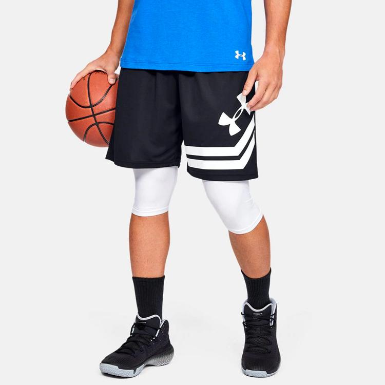 Under Armour Baseline Court Basketball Shorts Men Bottoms Black 1351285-001