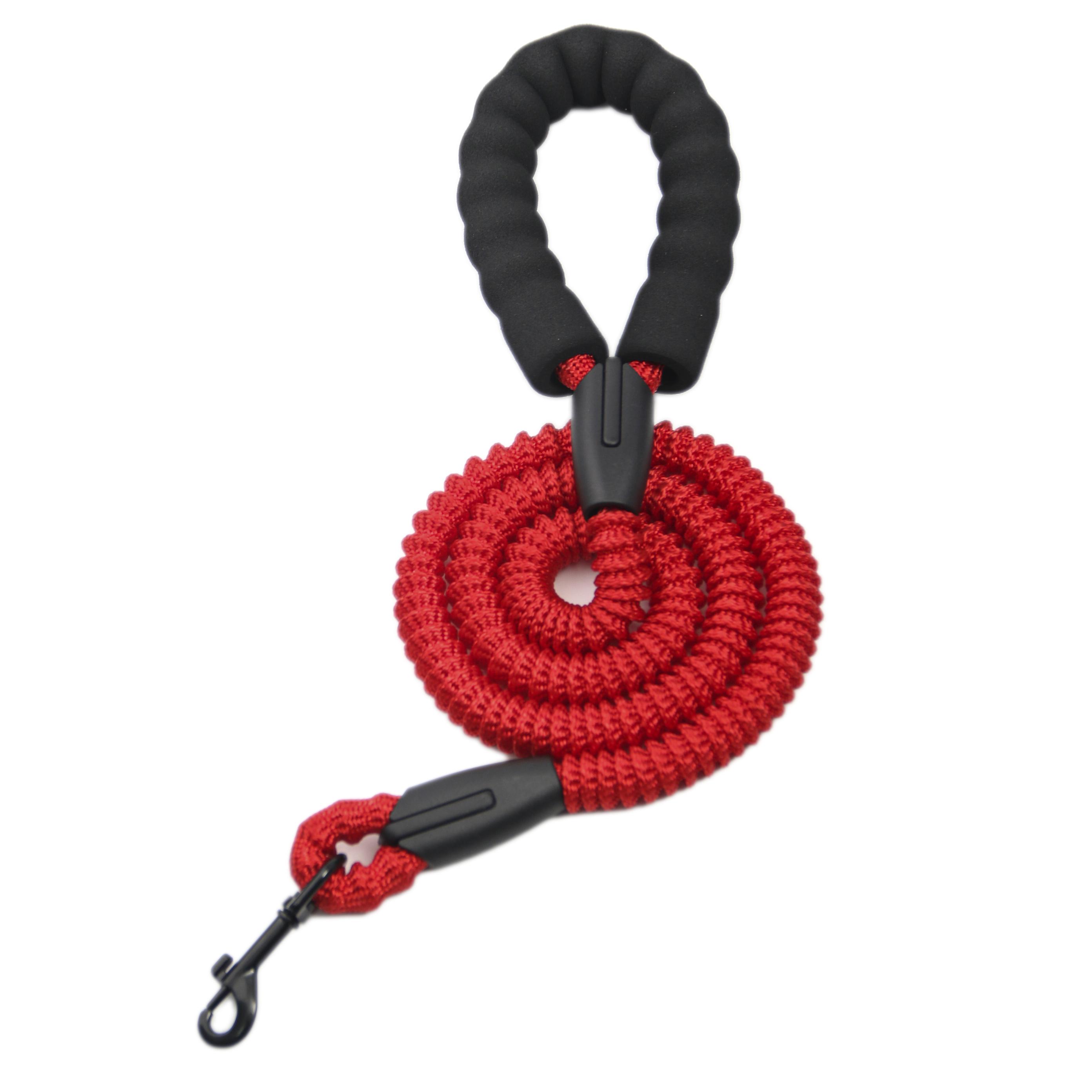 

Поводок для собак для крупных и средних собак, ультралегкий, из полого нейлонового шнура, без рывков для амортизации, эластичный поводок для домашних животных 150cm to 260cm красный