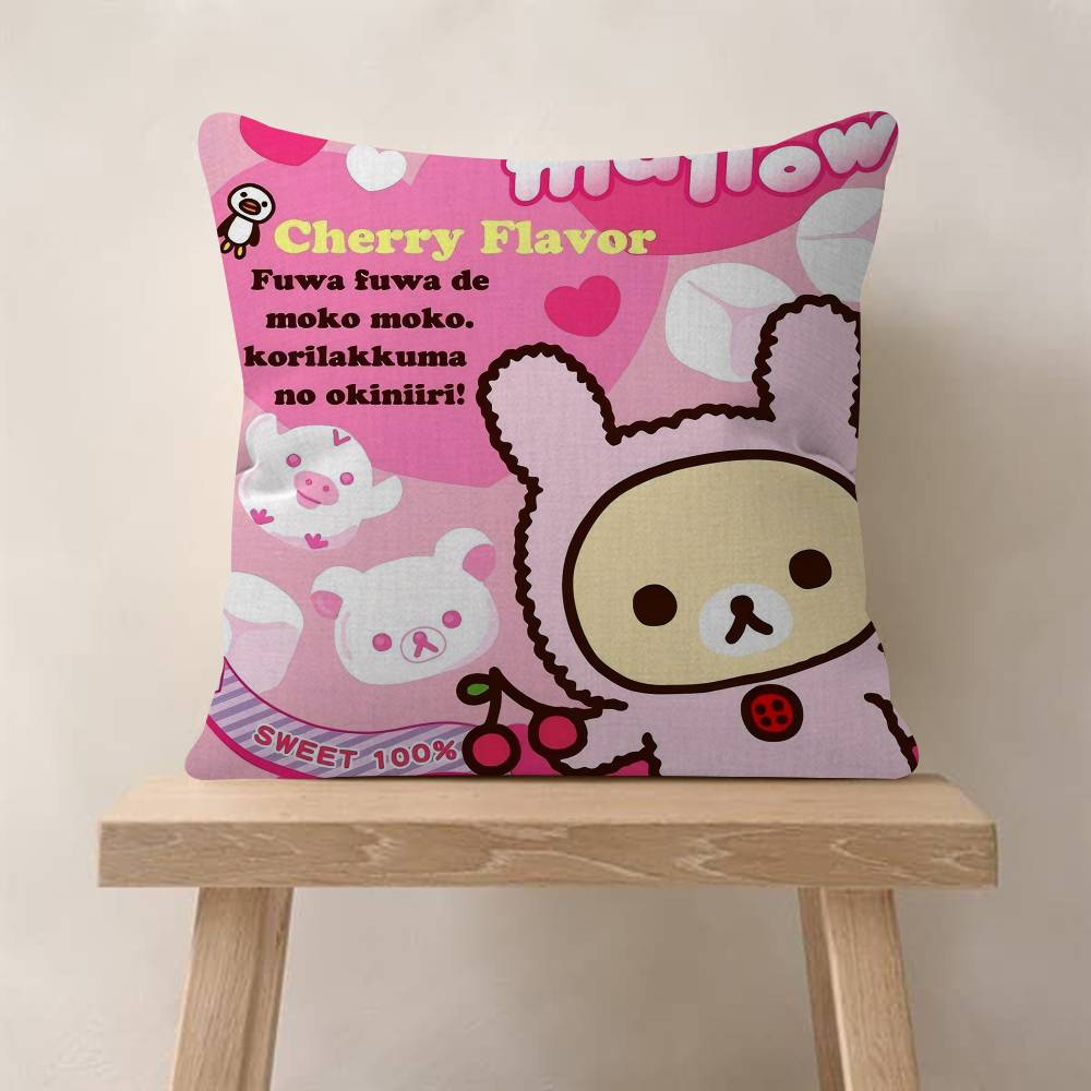 Cute Cartoon Anime RRilakkuma Cool Cushion Cover Pillow Cover Decor Pillowcase Printed Cushion Case For Couch
