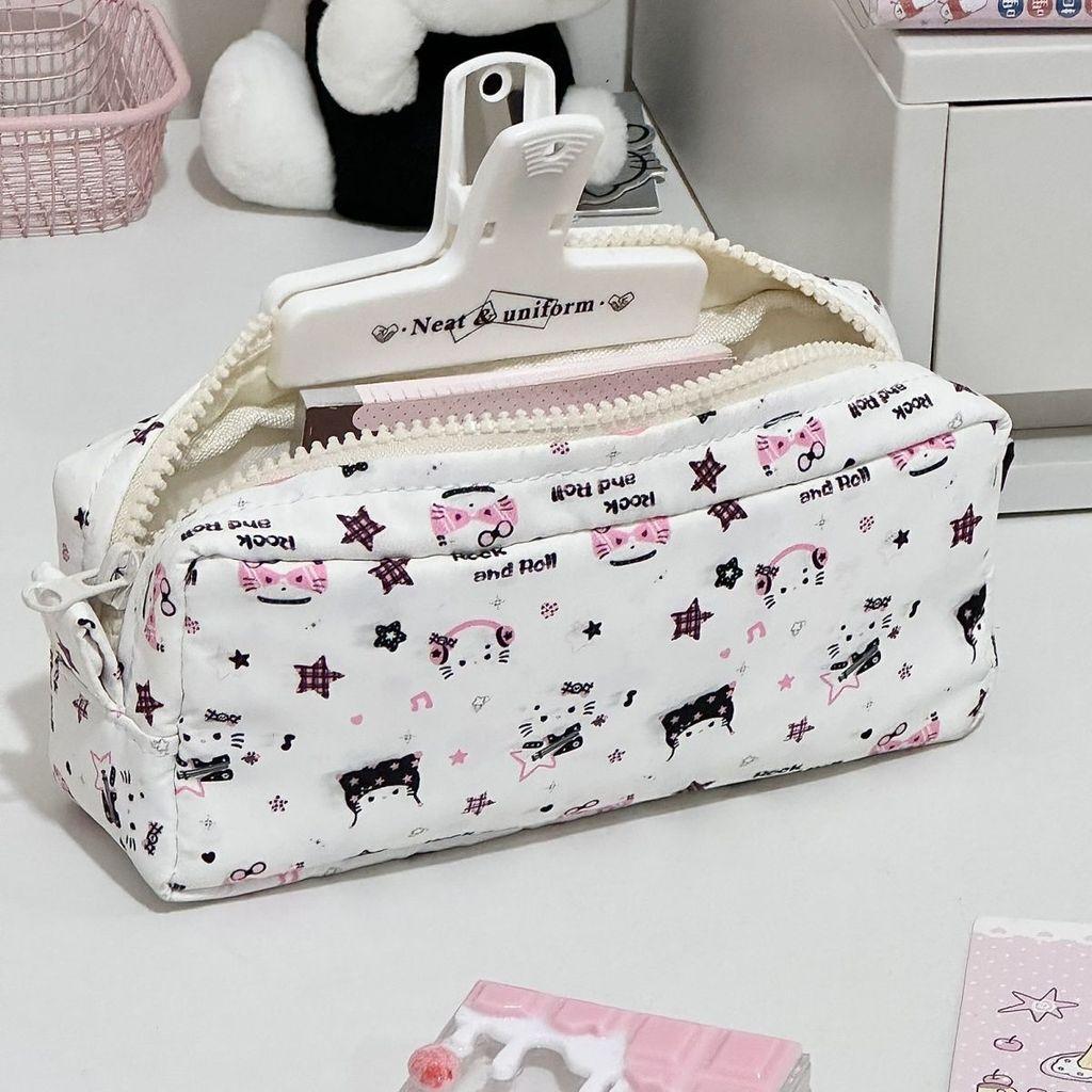 Hellokitty Canvas Pencil Case With Large Capacity For School And Office Use