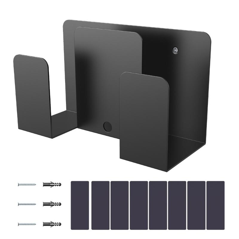 

Space Saving Wall Shelf Metal Wall Support Organizers Stand with Protective Pad for Laptop and Tablet 1