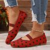 Dot Flat Knitted Breathable Soft Sole Versatile Casual Mary Single Shoe