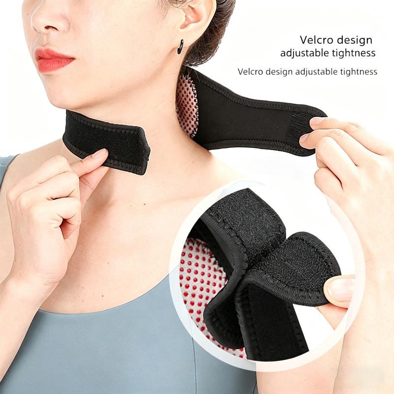 Self-heating neck brace equipped with magnetic neck massage function, providing relaxation without additional equipment