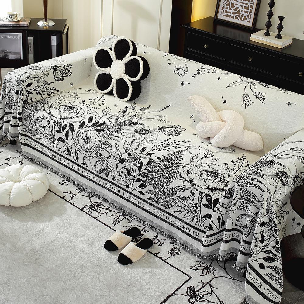 Chenille Sofa Towel Cover Cloth Universal Four Seasons Universal Sofa Cushion Cover Non-Slip Cover Blanket Anti-Scratching