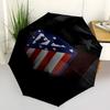 Atlético Madrid logo Print Automatic Umbrella, 8 Rib Iron Frame, Plastic Handle, Suitable for Outdoor Travel &Daily , Ideal Gift