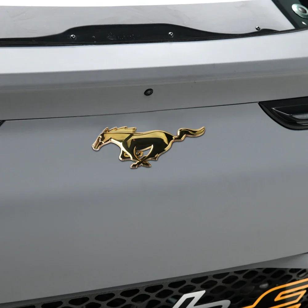 Car Sticker Hot For Ford 3D Metal Styling Car Front Grill Badge Sticker Decal for Ford Focus Mustang 2 3 4 MK2 MK3 MK5 Fiesta MK